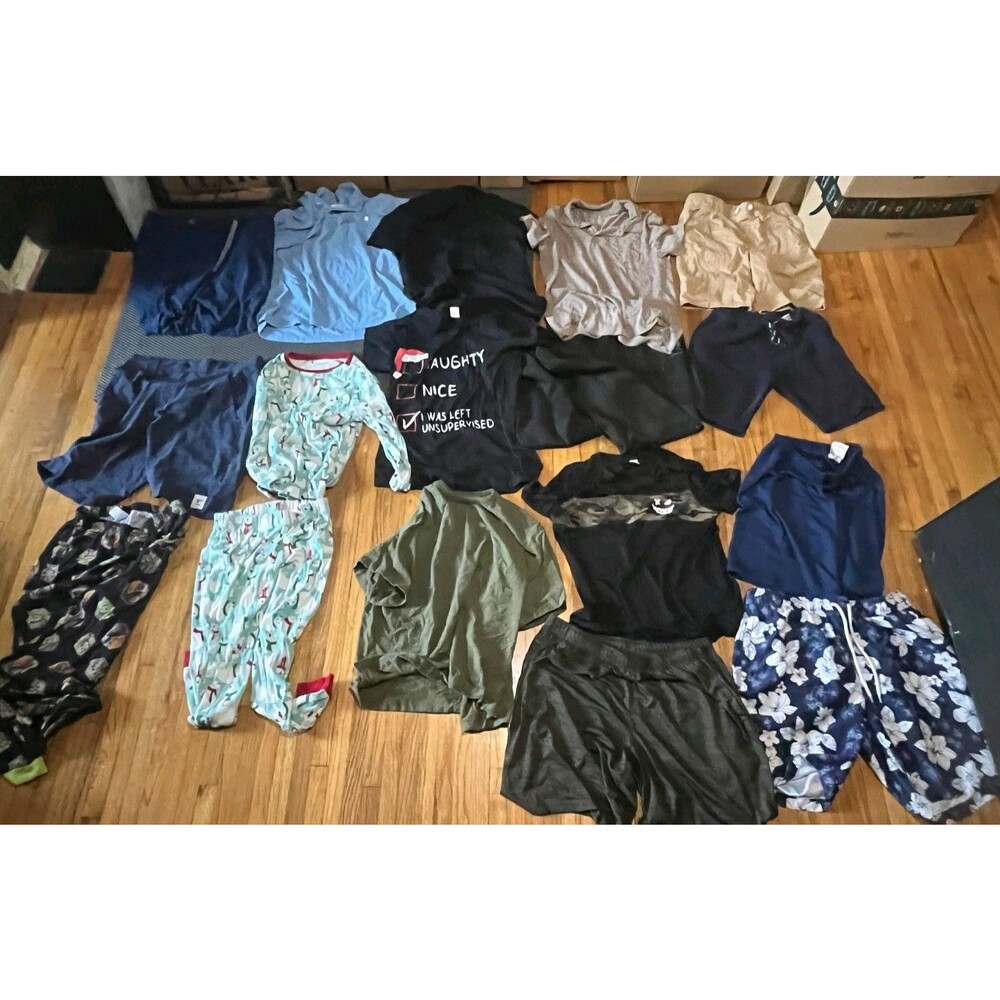 7+lbs 17-Piece Assorted Boys Clothes Sizes 12 To 20 Wholesale Lot Set Bundle